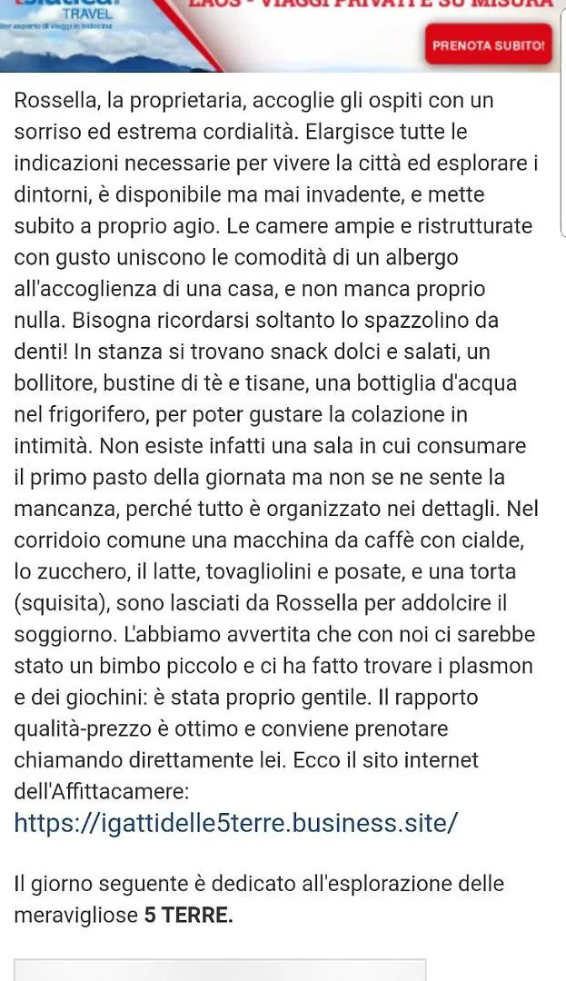 Affittacamere I Gatti Delle 5 Terre La Spezia 2*,  Italy